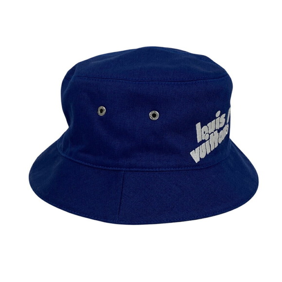 LOUIS VUITTON Blue Beckett Hat Everyday LV Men's - Picture 2 of 10